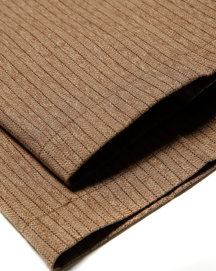 Mock Twill Pinstriped Trouser Brown - Image 7