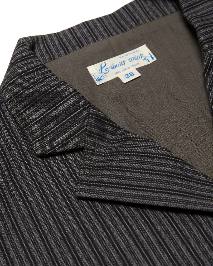 Twist Twill Striped Vest Black - Image 5