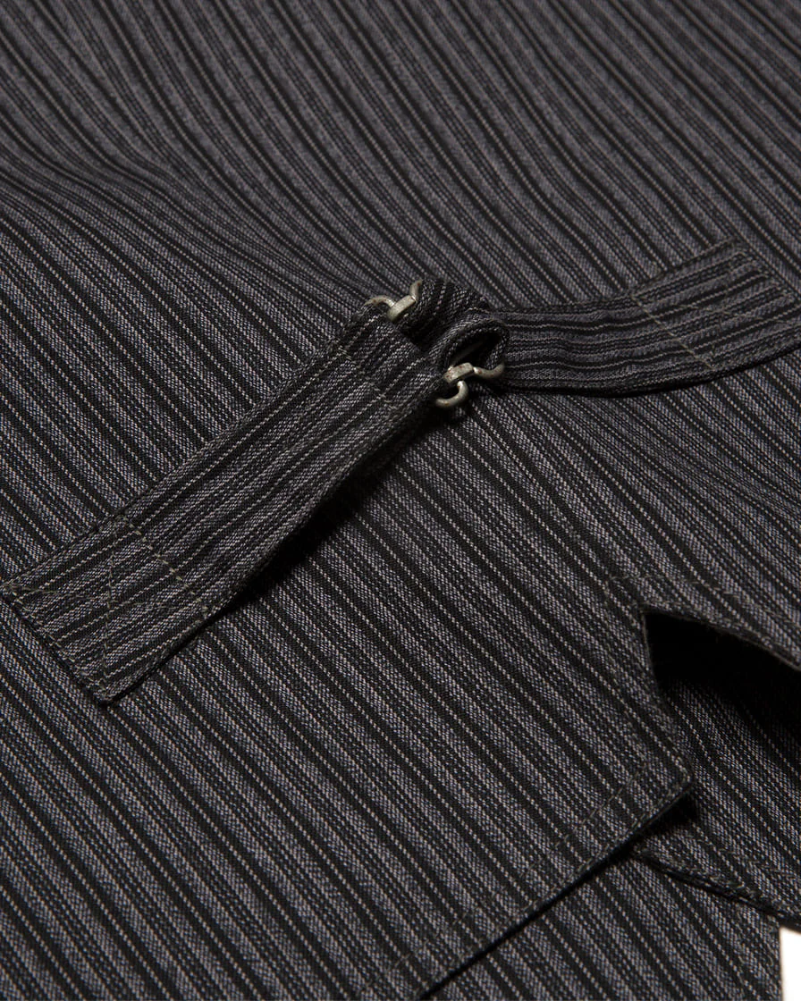 Twist Twill Striped Vest Black - Image 7