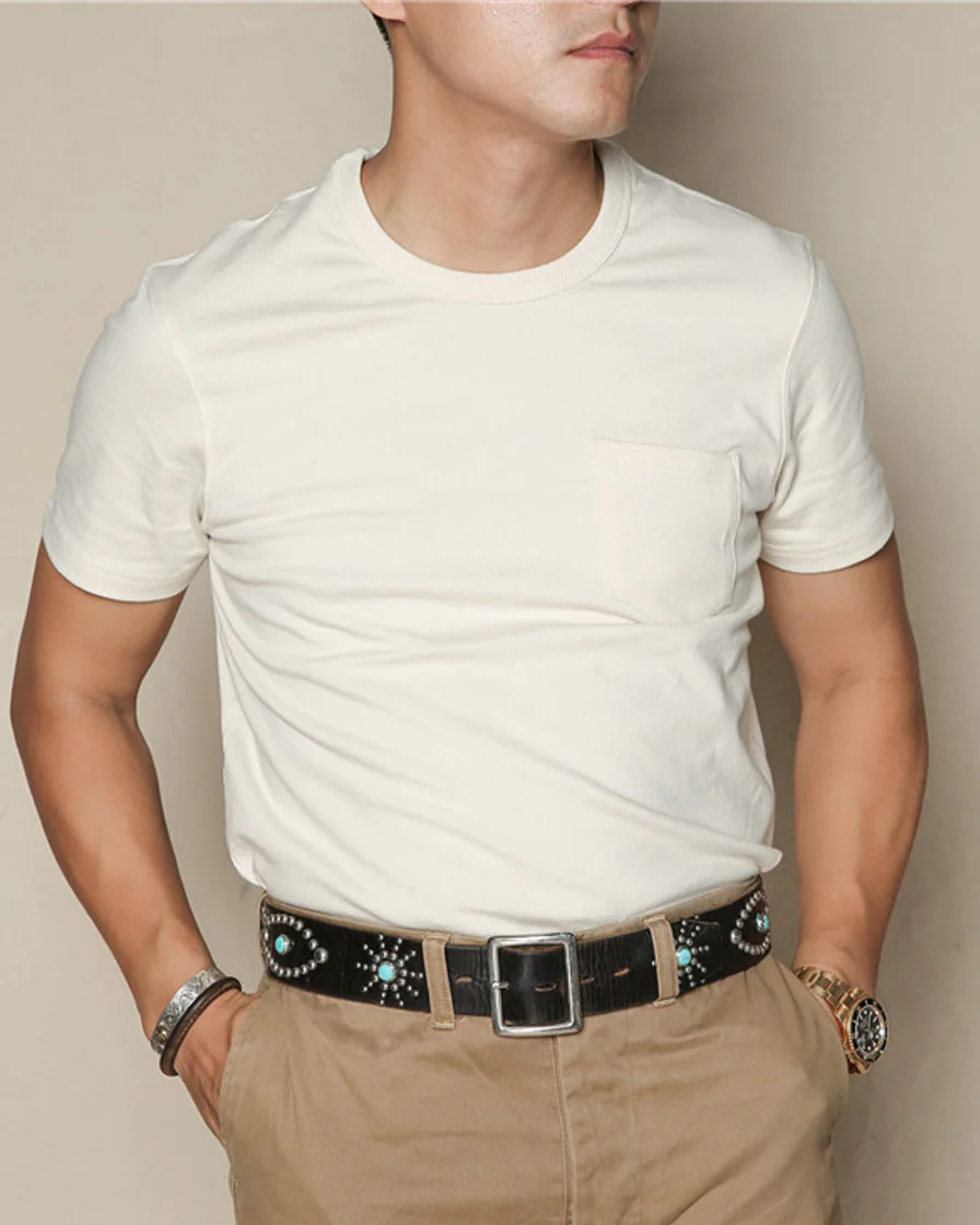 1940s US Rib Pocket Tee - Image 7