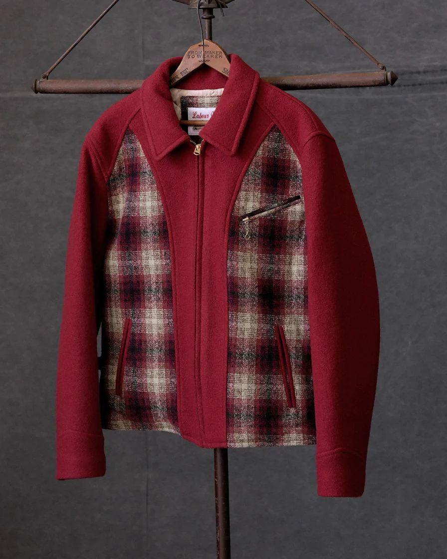 30s Spliced Plaided Field Sports Jacket - Image 7