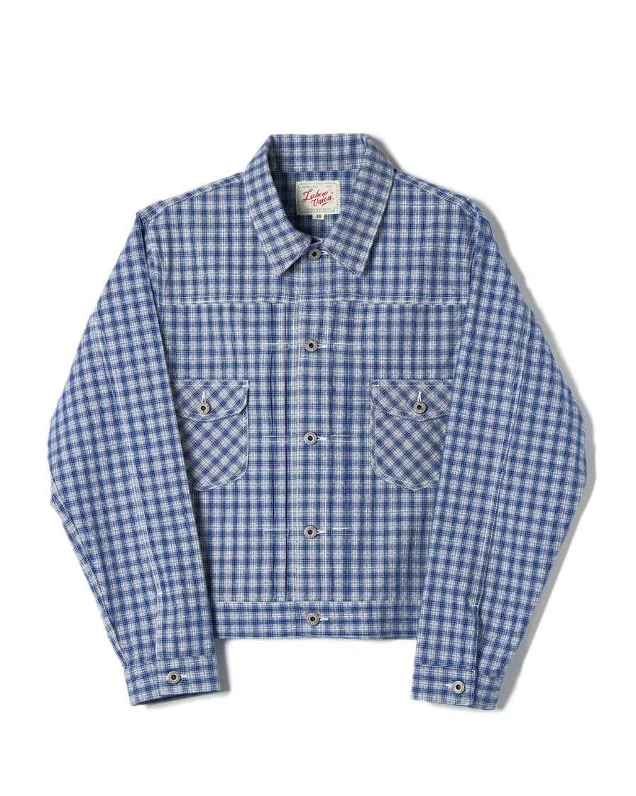 Plaided trucker jacket - 'gold seeker' - Image 7
