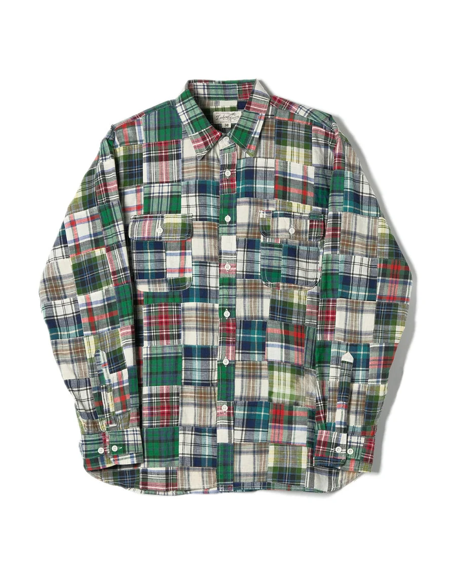 60s preppy patchwork plaid shirt - Image 8