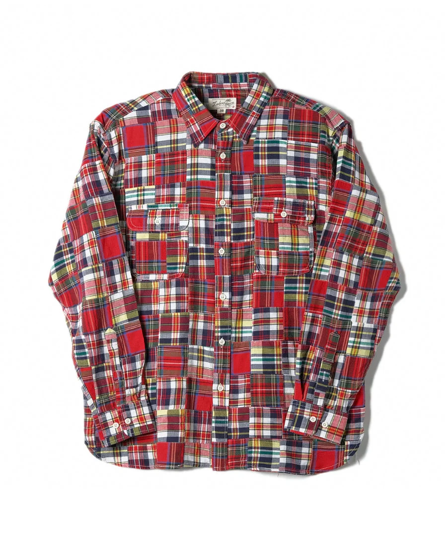 60s preppy patchwork plaid shirt - Image 9