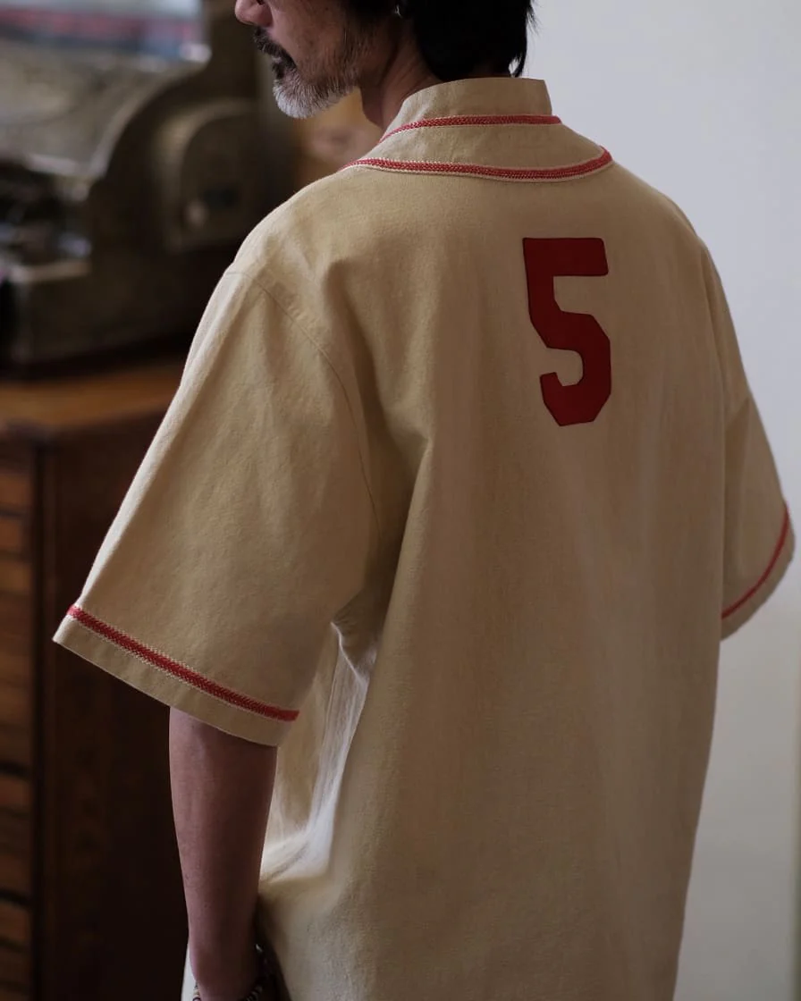 Cream Basedball Jersey - Image 6