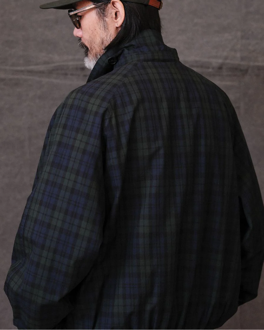Black Watch Tartan Harrington Jacket - Image 5