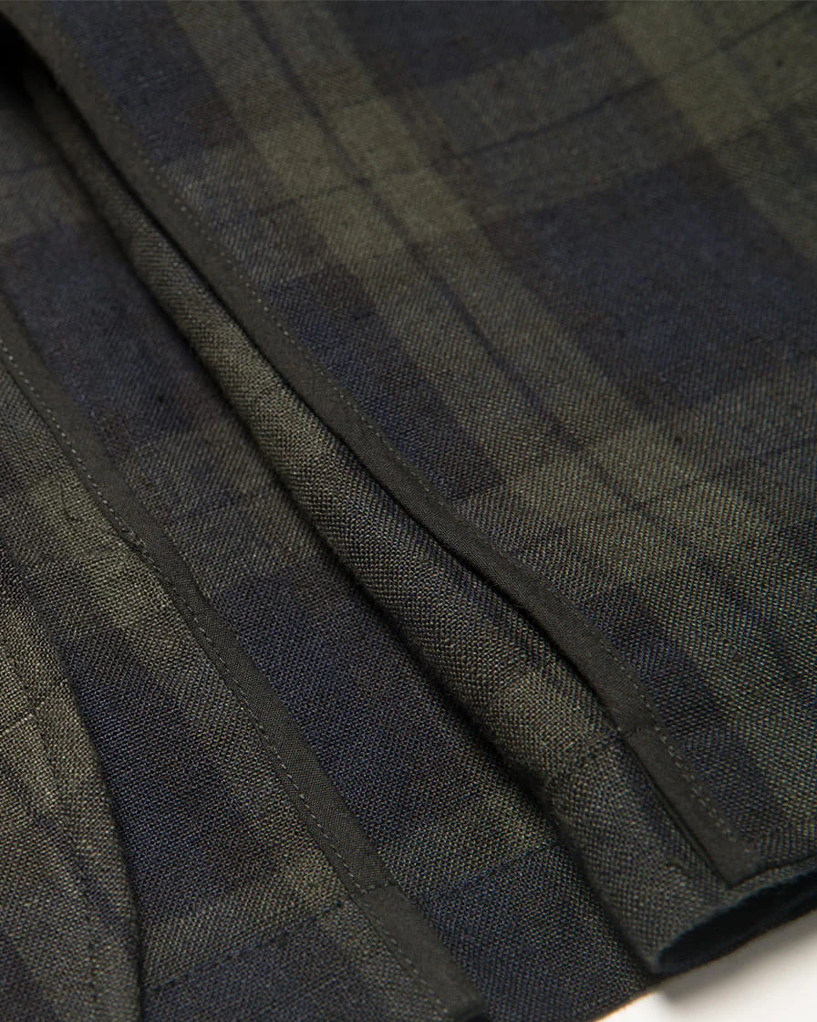 Black Watch Tarten Linen Blazer - Image 6