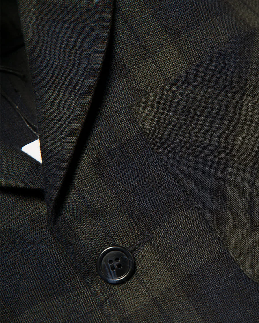 Black Watch Tarten Linen Blazer - Image 7