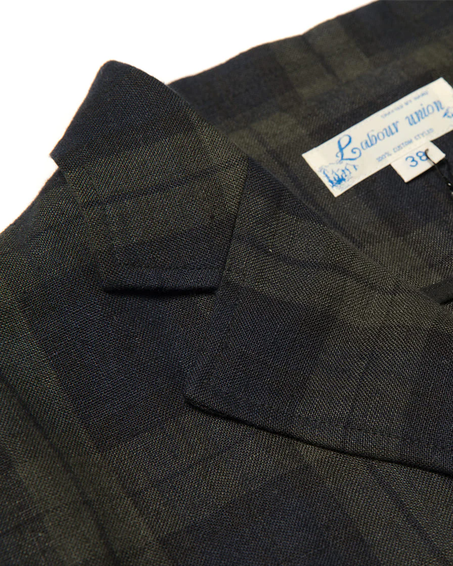 Black Watch Tarten Linen Blazer - Image 9