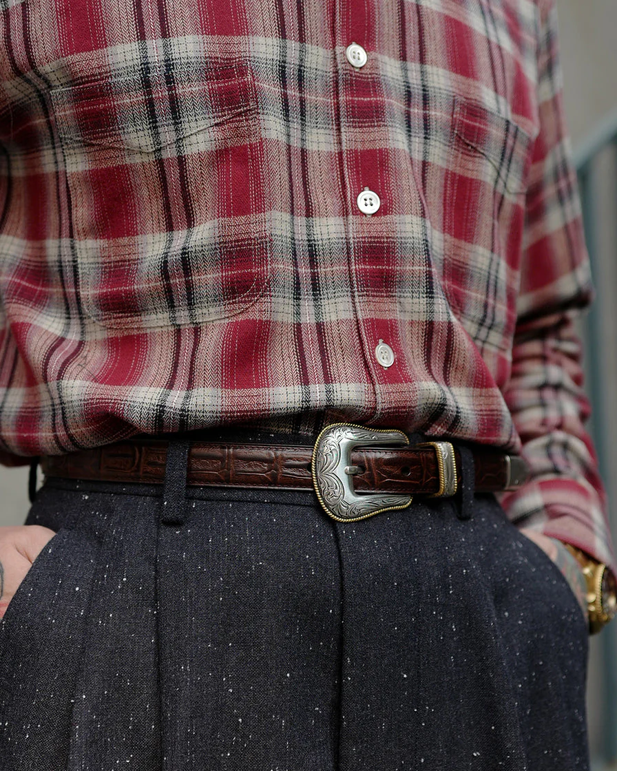 Burgundy Plaid Shirt - Image 3