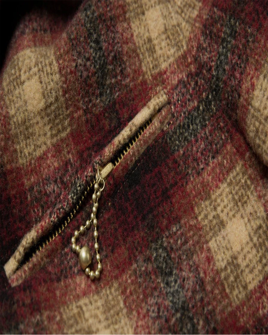 Burgundy Plaid Sports Jacket - Image 6