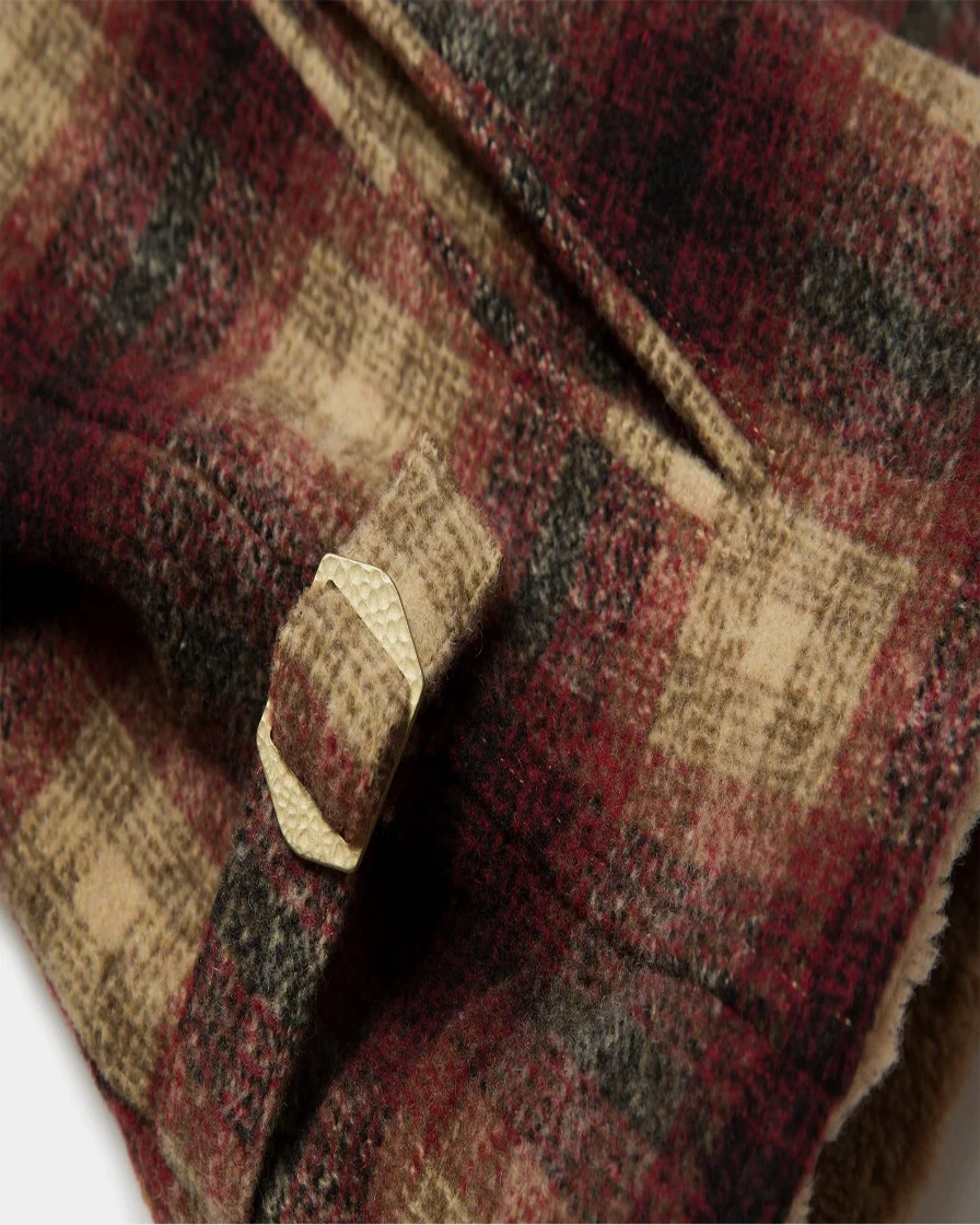 Burgundy Plaid Sports Jacket - Image 8