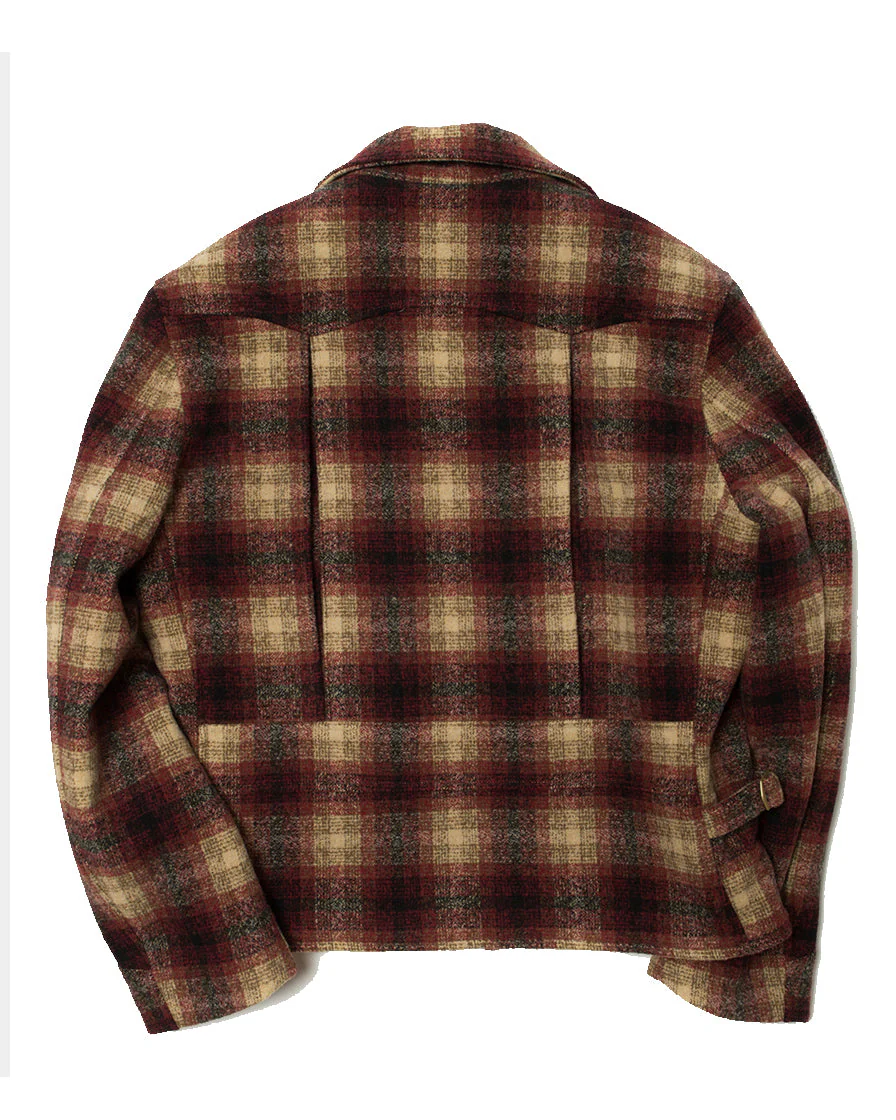 Burgundy Plaid Sports Jacket - Image 9
