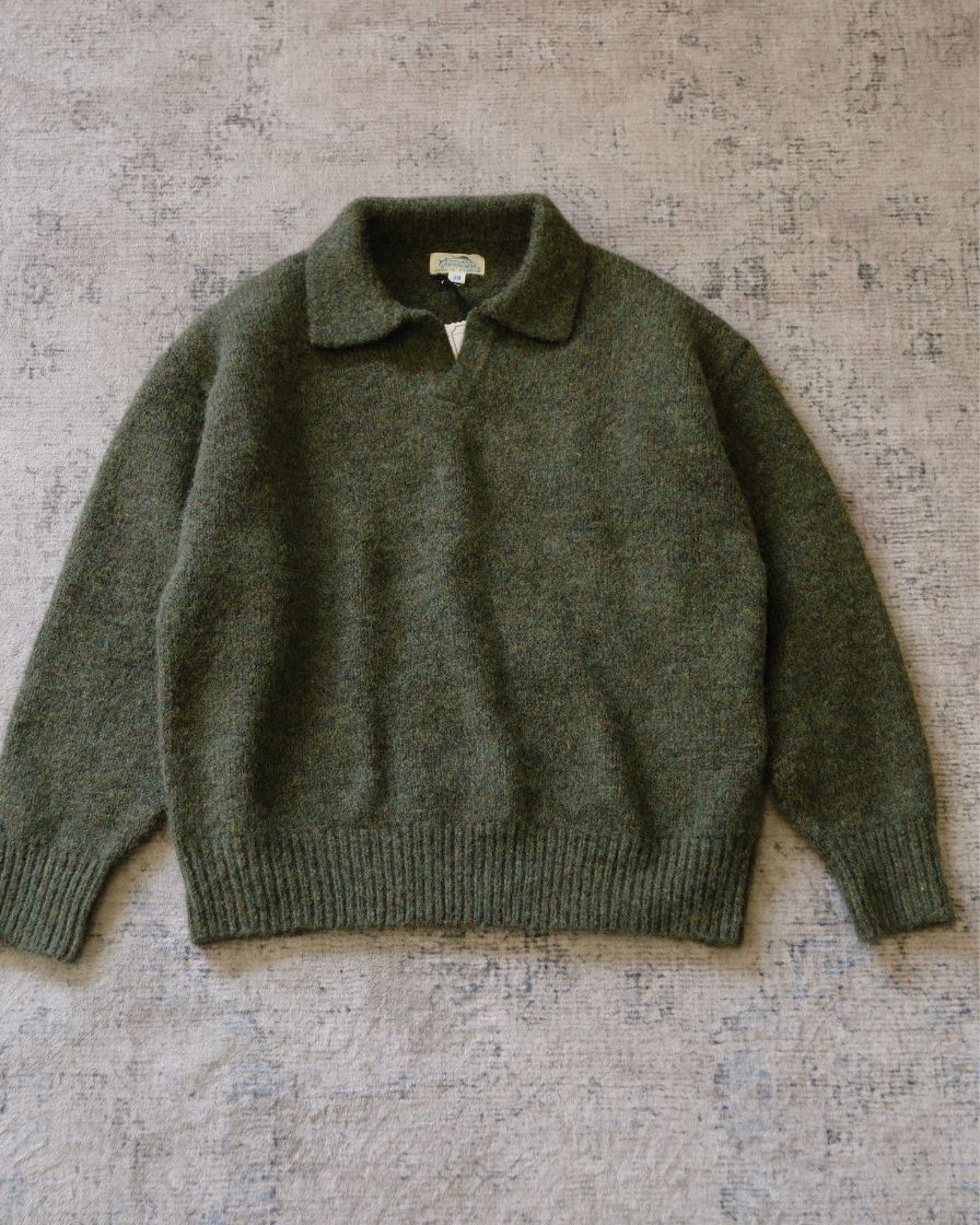 Polo Jumper Buttonless Collar Felted Wool-blend - Image 11