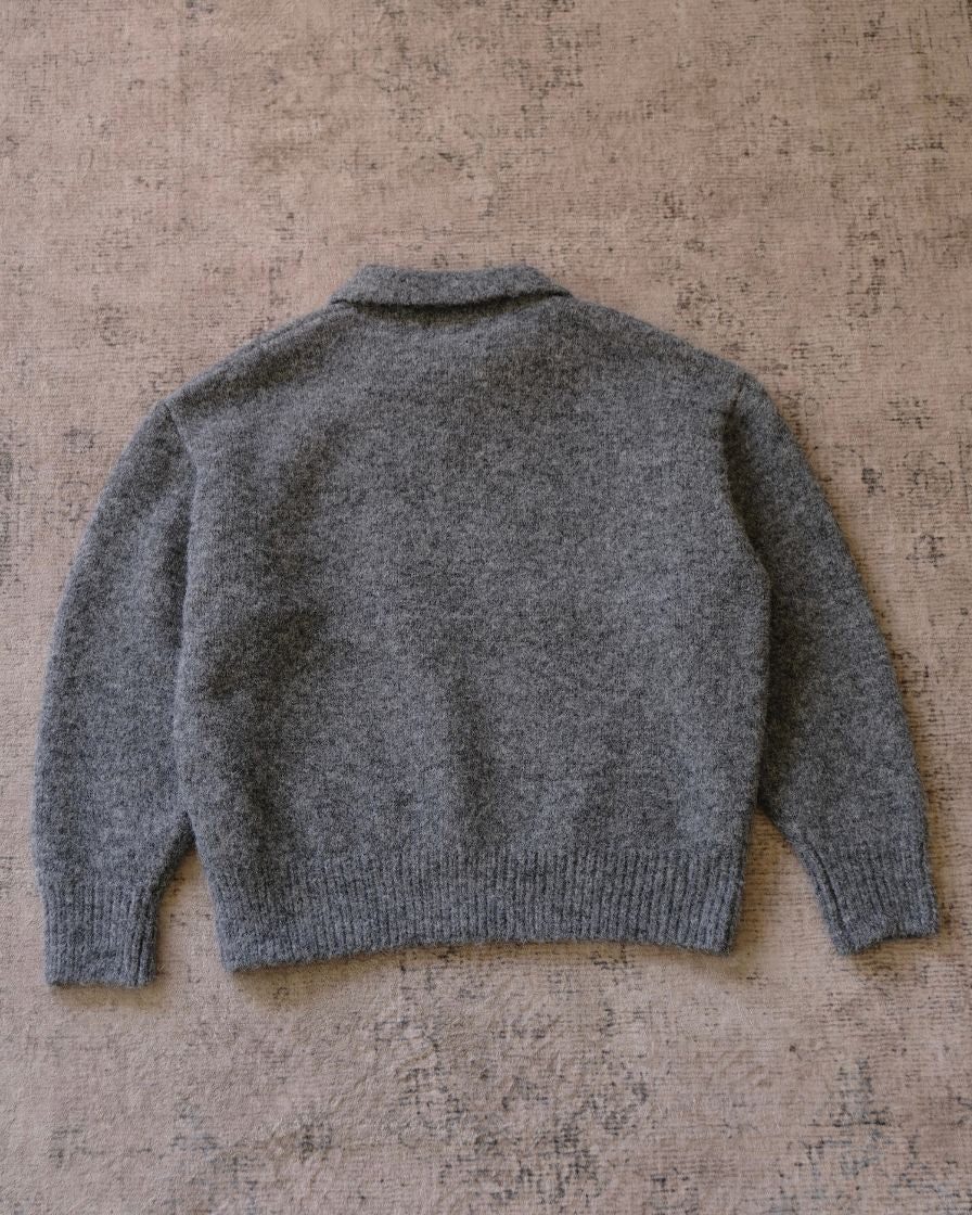 Polo Jumper Buttonless Collar Felted Wool-blend - Image 6