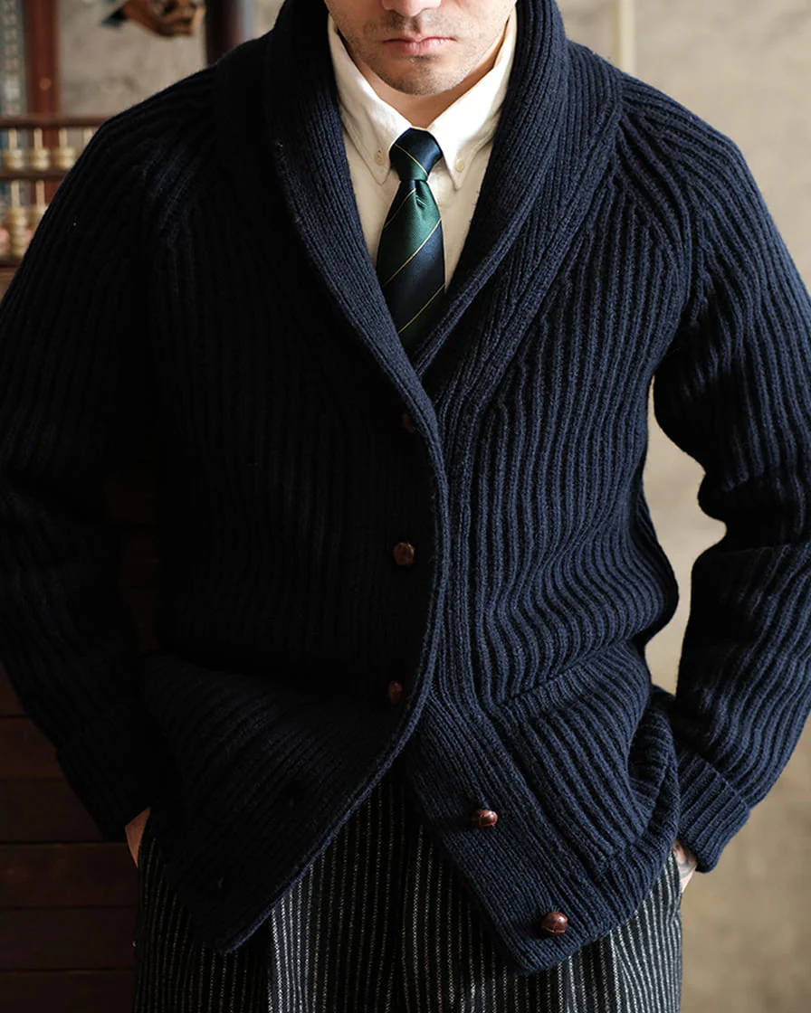 Shetland Wool Cable Knit Cardigan - Image 10