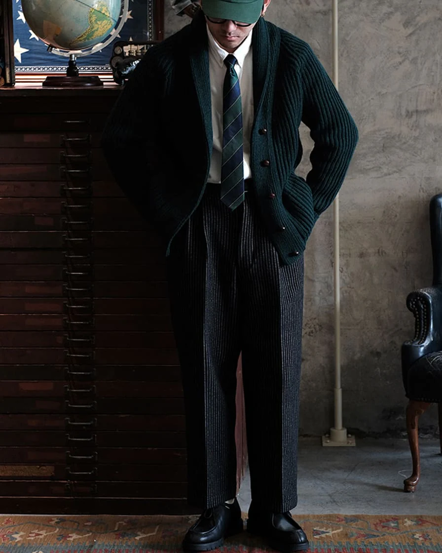 Shetland Wool Cable Knit Cardigan - Image 11