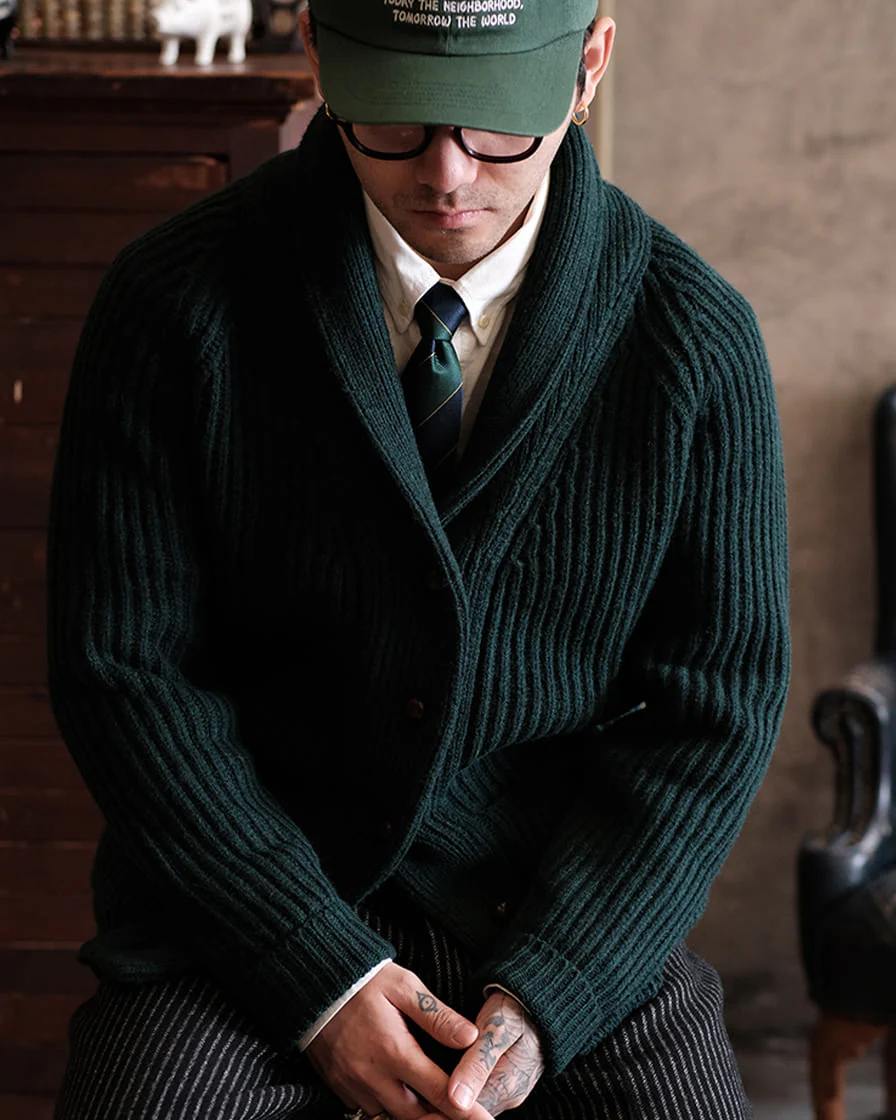 Shetland Wool Cable Knit Cardigan - Image 16