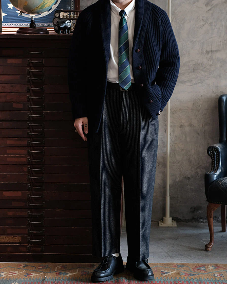 Shetland Wool Cable Knit Cardigan - Image 6