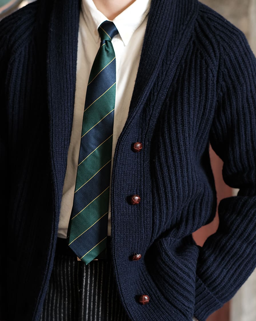 Shetland Wool Cable Knit Cardigan - Image 8