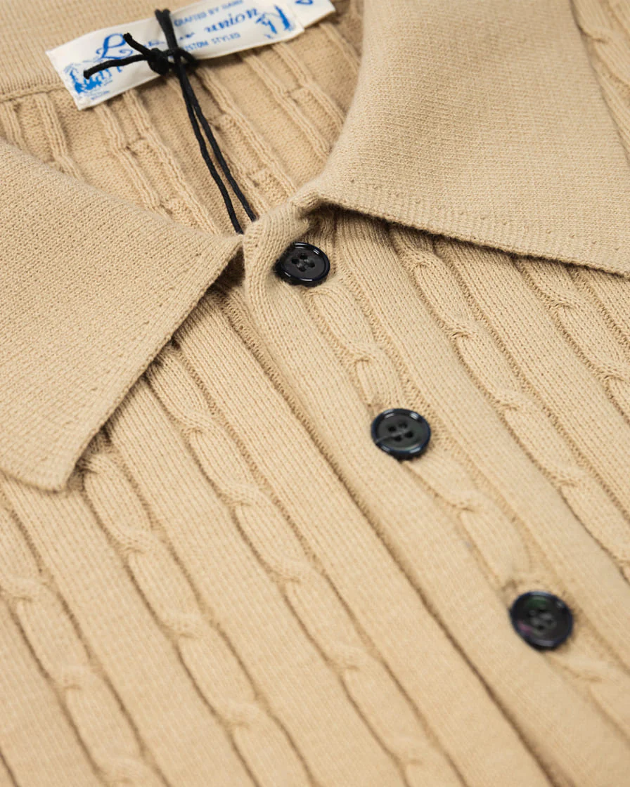 Cable Knitted Polo Shirt - Image 10