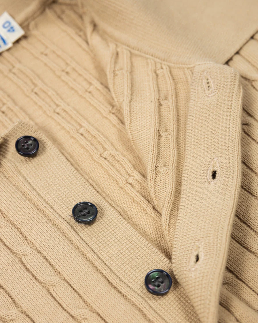 Cable Knitted Polo Shirt - Image 12