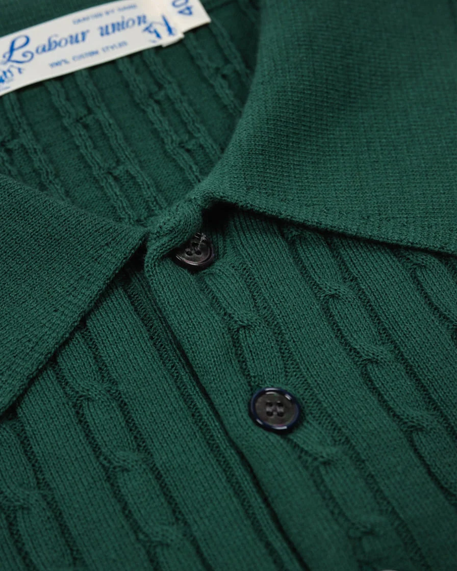 Cable Knitted Polo Shirt - Image 15