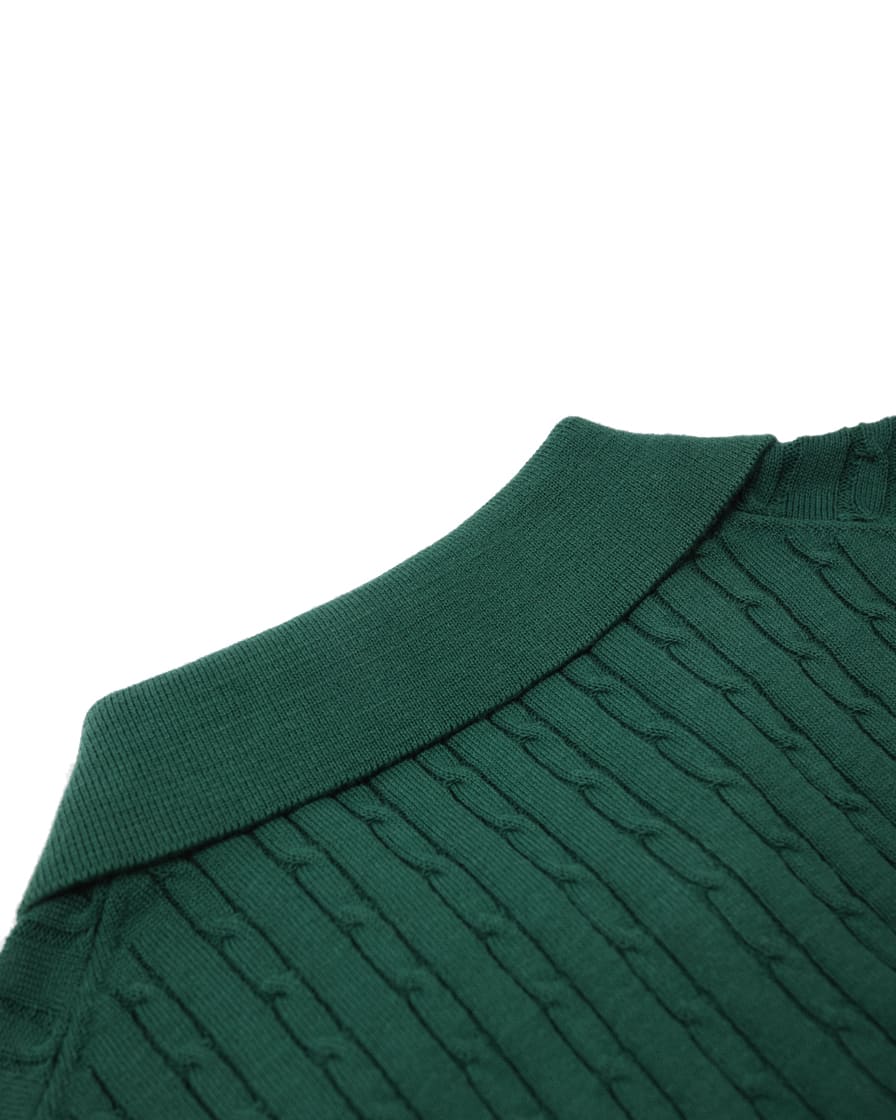 Cable Knitted Polo Shirt - Image 16