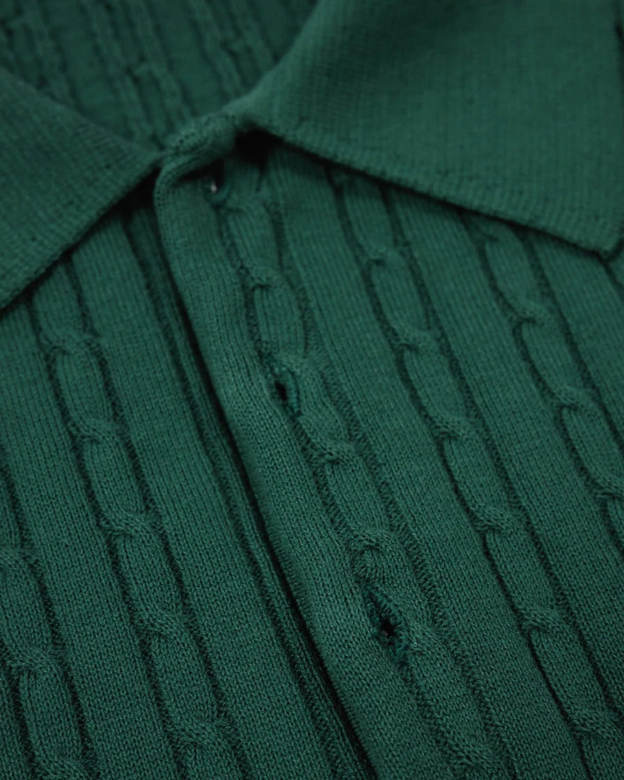 Cable Knitted Polo Shirt - Image 17