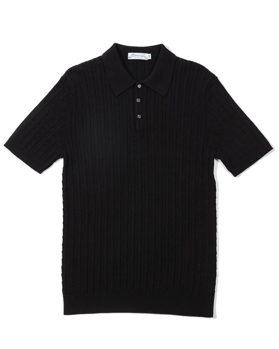 Cable Knitted Polo Shirt - Image 21