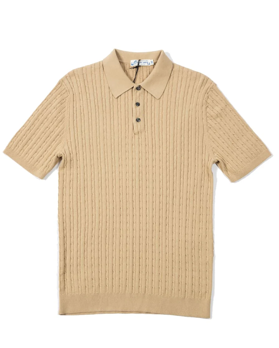 Cable Knitted Polo Shirt - Image 9