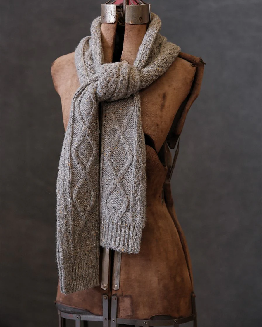 Cable Knitting Scarf Felted Yarn - Image 13