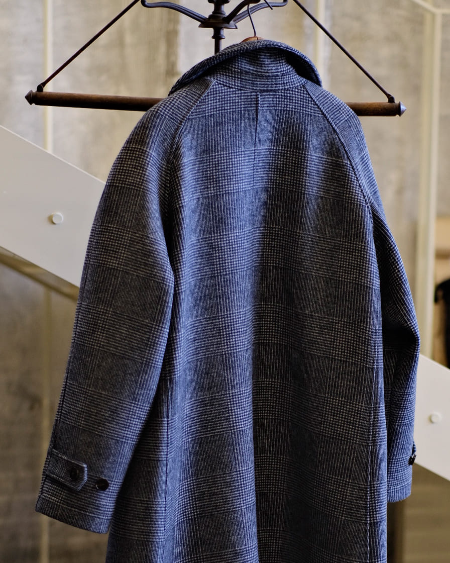 Checked Wool Balmacaan Coat - Image 6