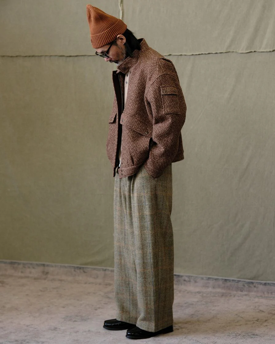 Chevron Wool Bomber Jacket - Image 10