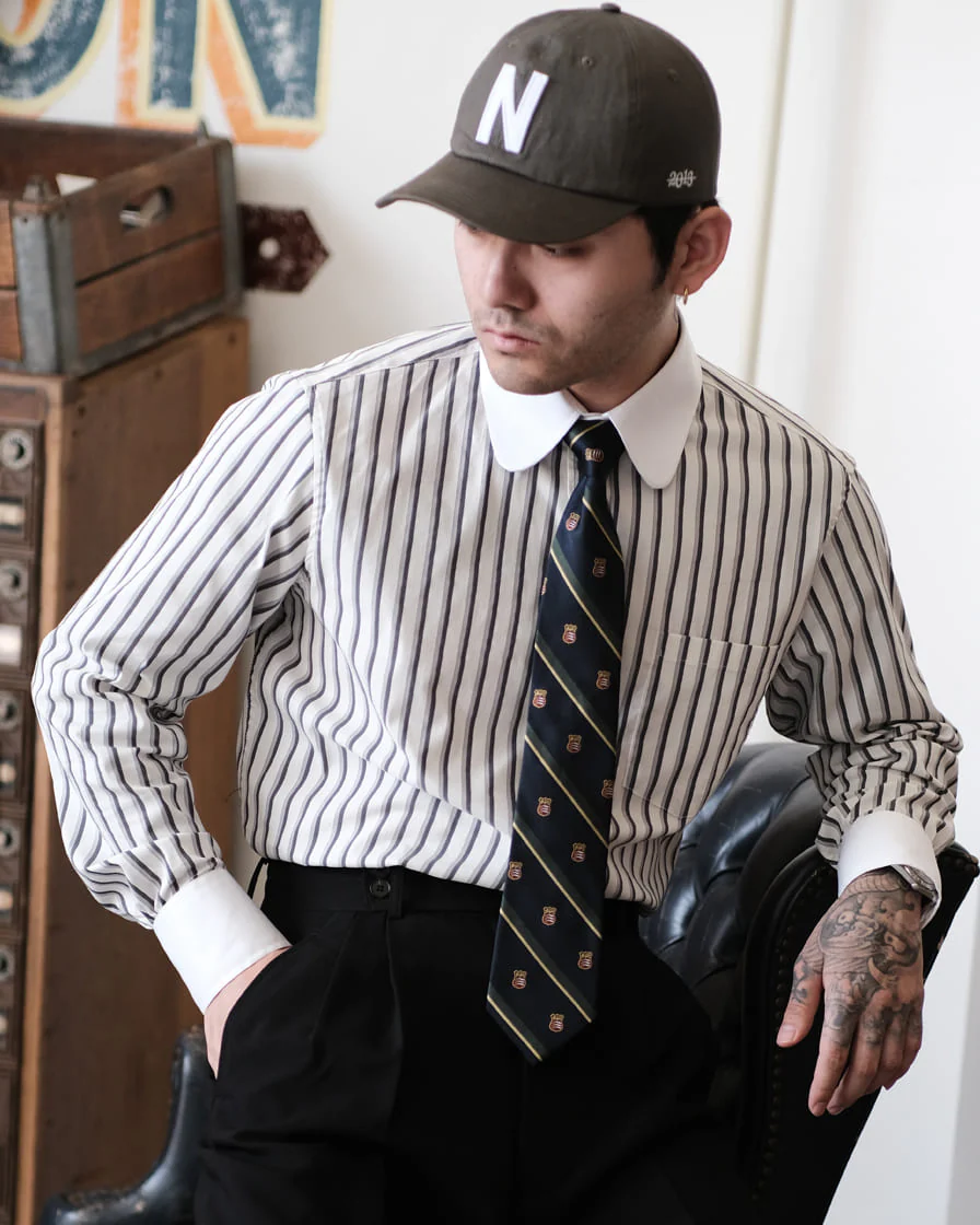 Club Collar Striped Shirt - Image 4