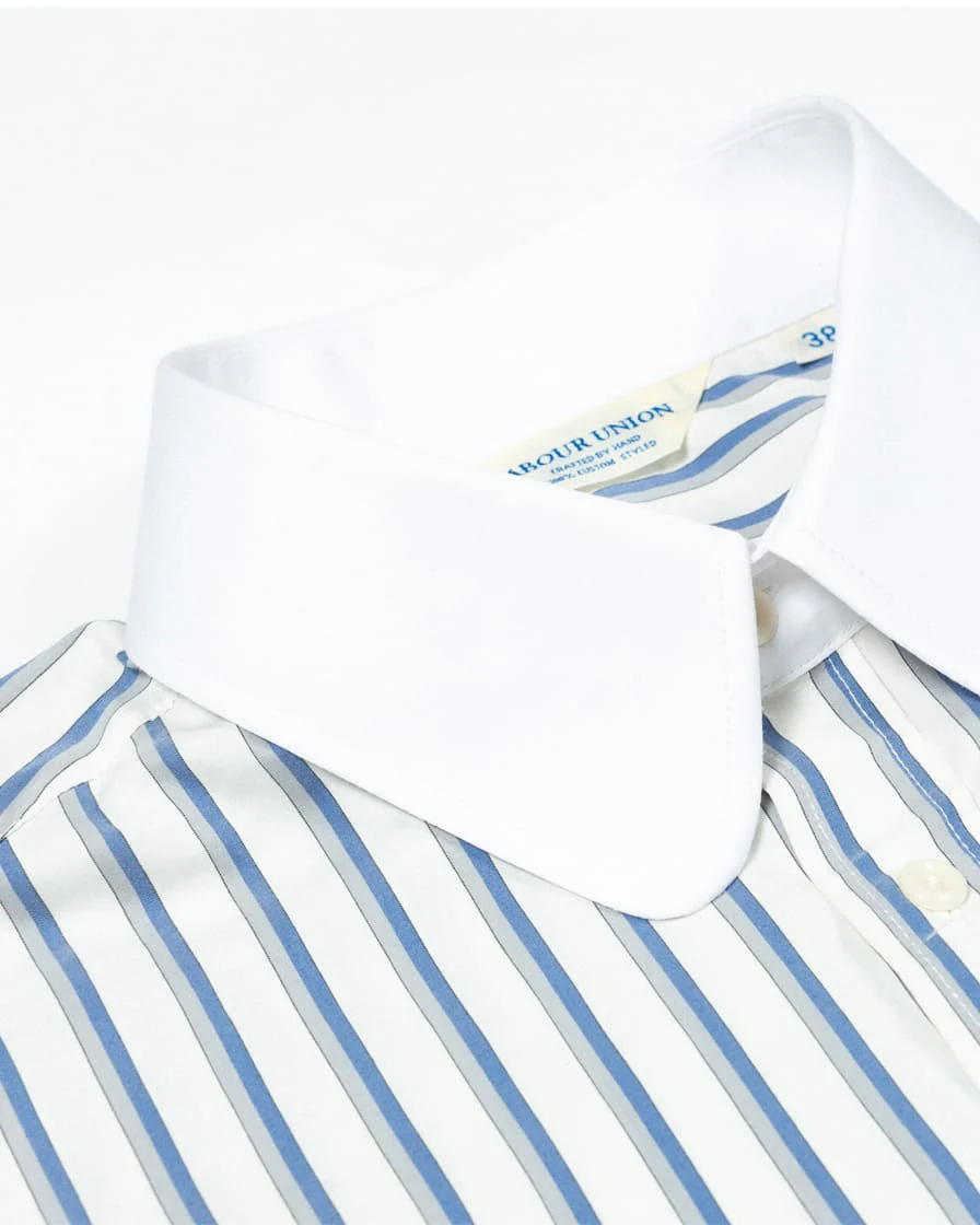 Club Collar Striped Shirt - Image 7