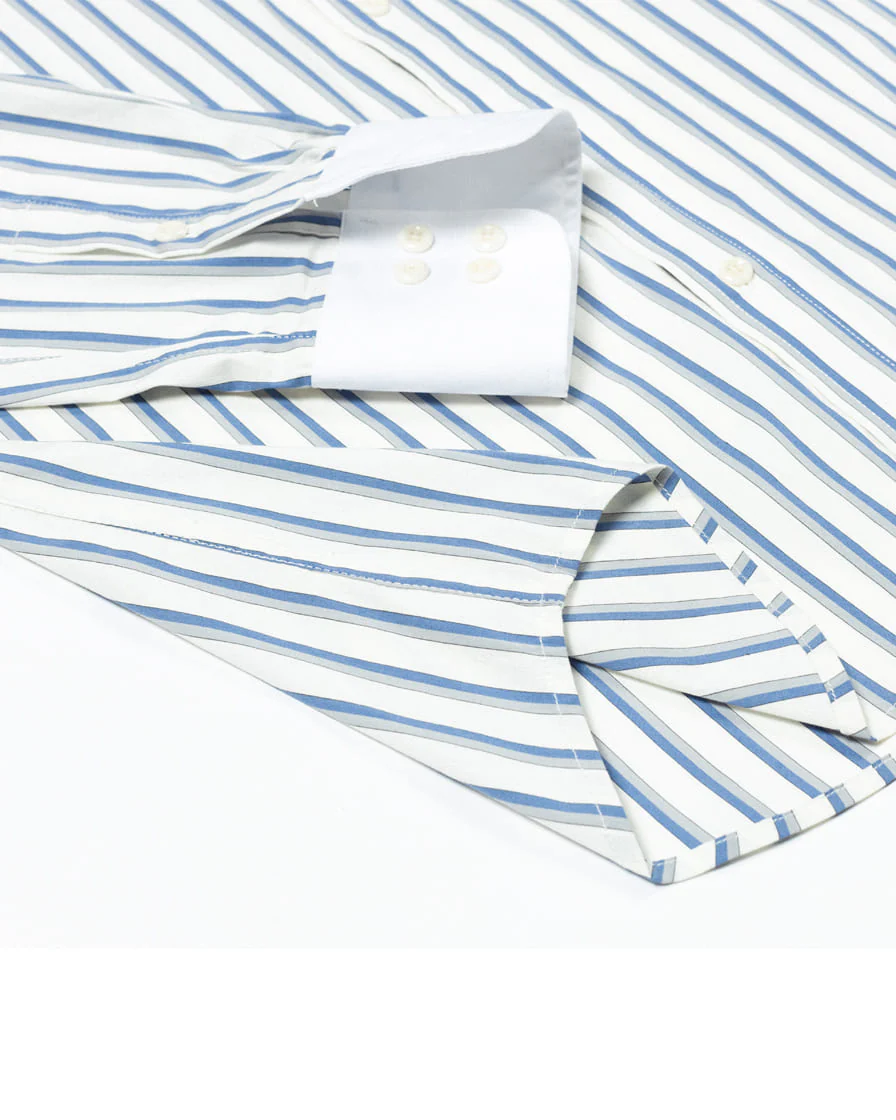 Club Collar Striped Shirt - Image 8