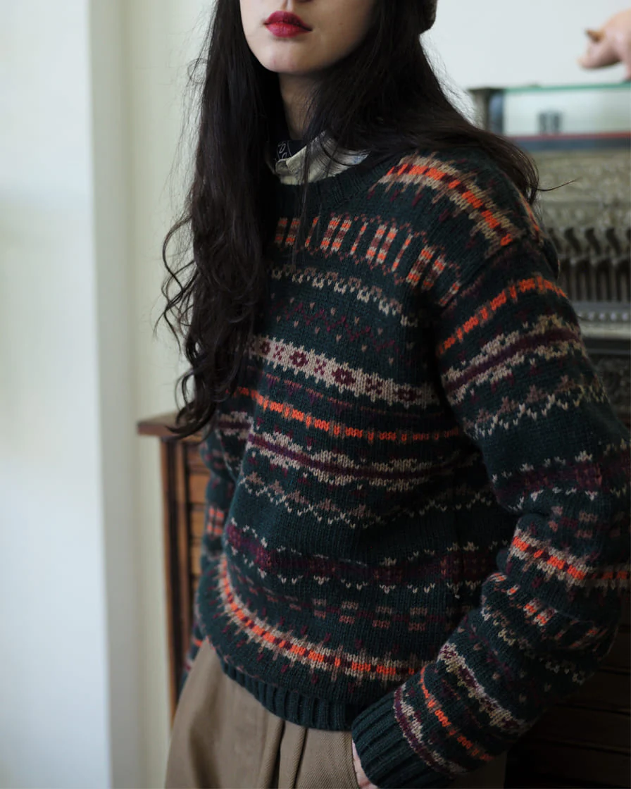 Fair Isle Jumper Green - Image 3