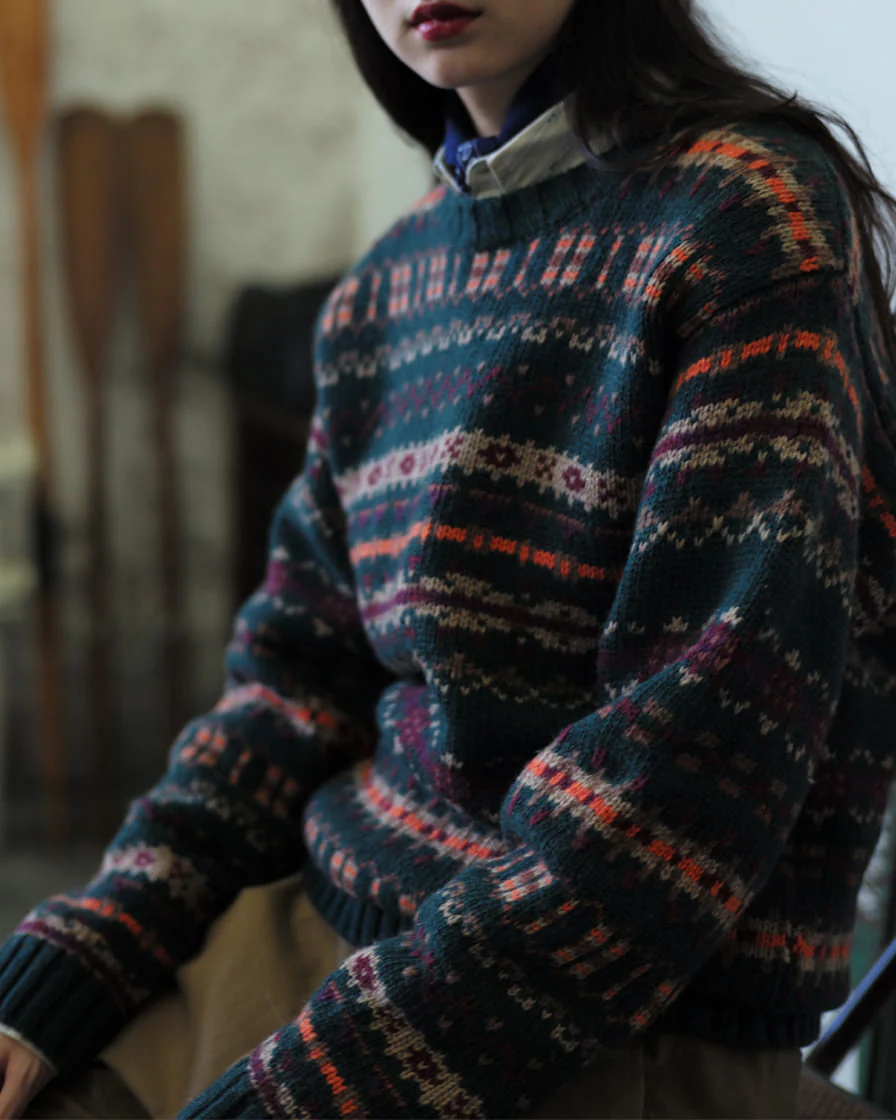 Fair Isle Jumper Green - Image 4