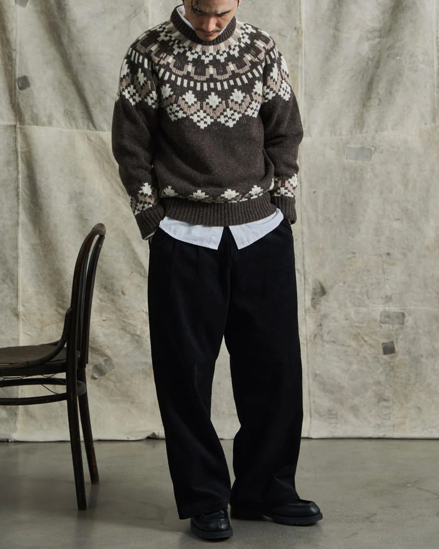 Cord Loose Straight Trousers - Image 6