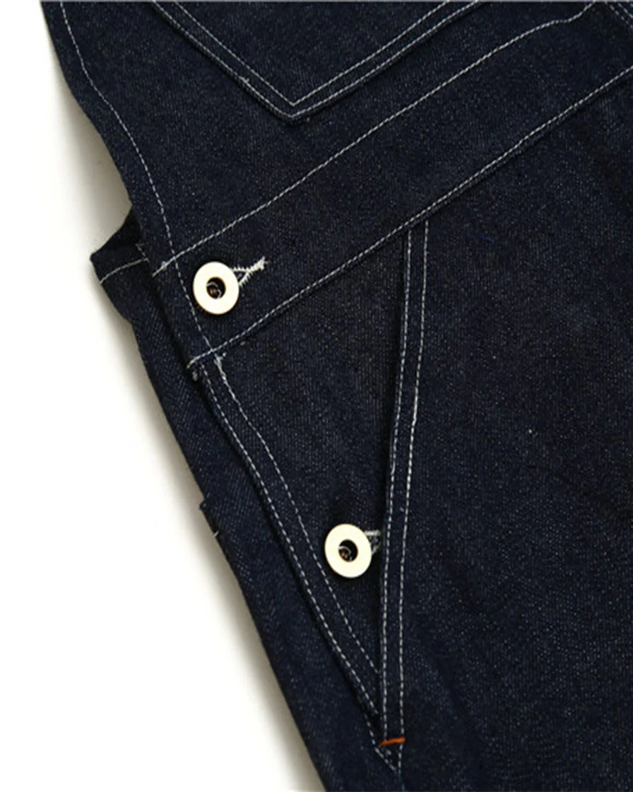 Workwear Raw Denim Dungarees - Image 5