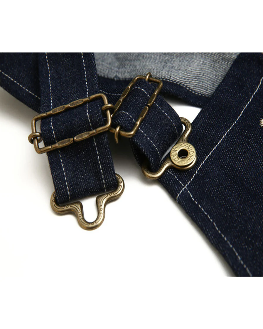 Workwear Raw Denim Dungarees - Image 6