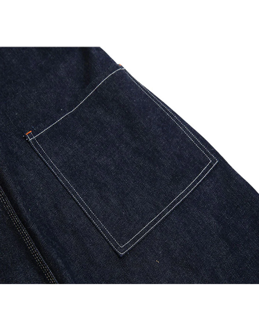 Workwear Raw Denim Dungarees - Image 7