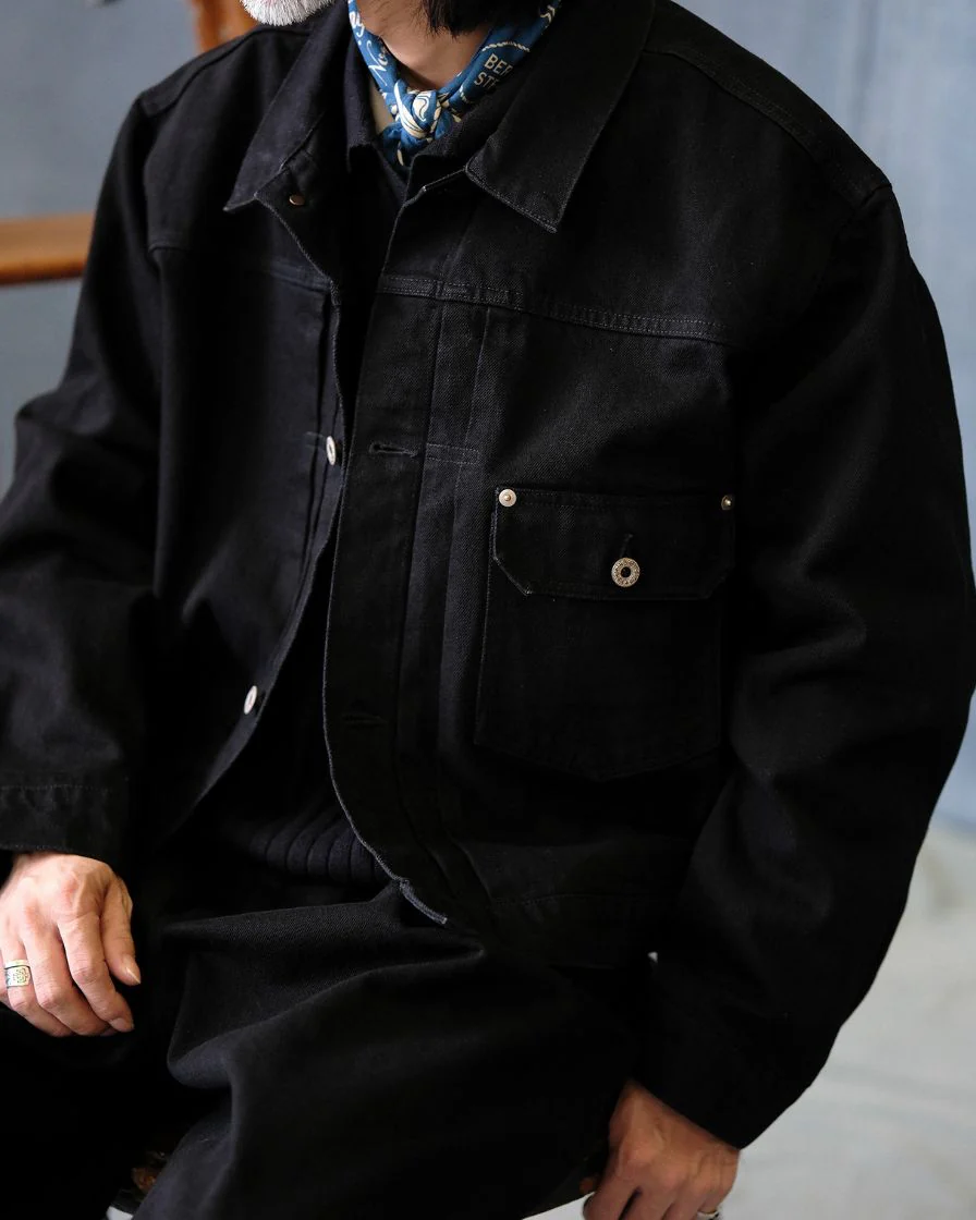 Type-I Denim Trucker Jacket – Slanted Shoulder - Image 10