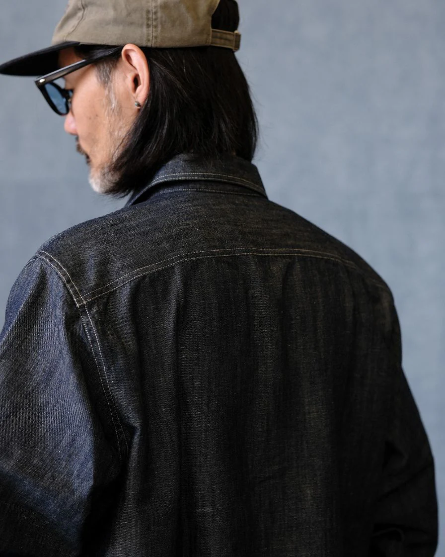 Denim Workwear Shirt Slub Cotton - Image 5