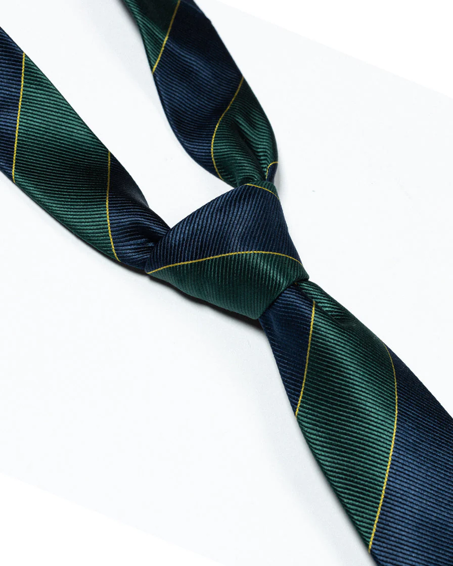 Dark Green Regimental Tie - Image 3