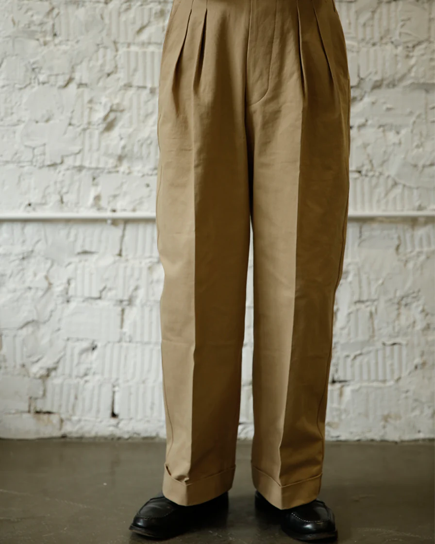 Double Pleated Single Buckle Trousers - Image 4