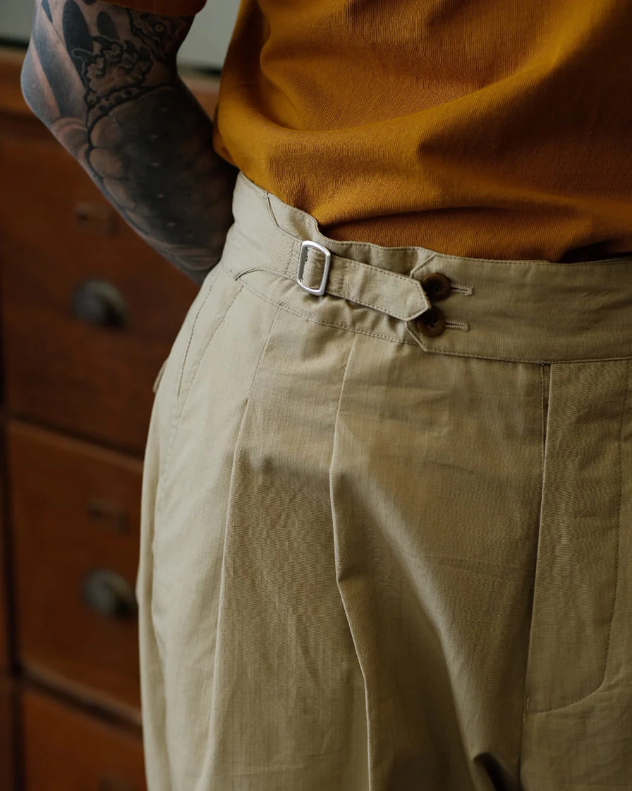 Double Pleats Relaxed Ripstop Pants - Image 3