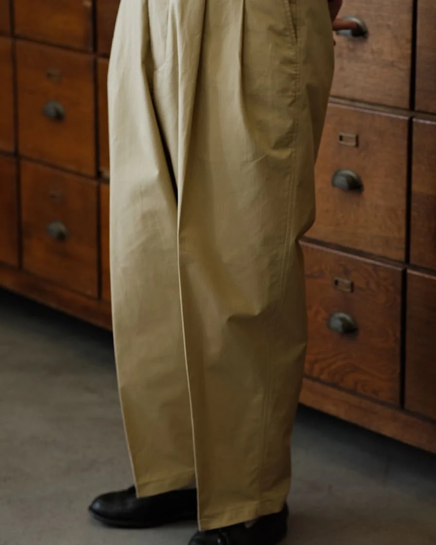 Double Pleats Relaxed Ripstop Pants - Image 5