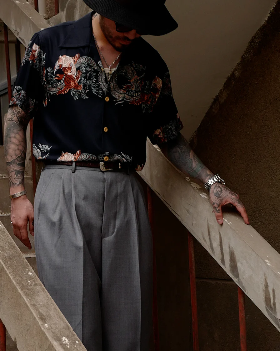 Dragon&Tiger Ukiyo-e Aloha Shirt - Image 4